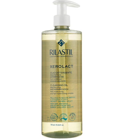 Rilastil Xerolact Cleansing Oil 750 ml | Face & Body Cleasing Oil